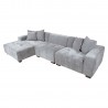 Corner sofa DAHLIA LC, light grey