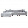 Corner sofa DAHLIA LC, light grey