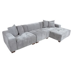 Corner sofa DAHLIA RC, light grey