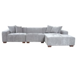 Corner sofa DAHLIA RC, light grey