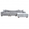 Corner sofa DAHLIA RC, light grey