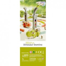 WOOPIE Elektryczna Ciuchcia Lokomotywa do Klocków Domino Dinozaur Pomarańczowy