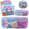 Plush Pencil Case With Mermaid Tail Sequins Purple Blue