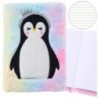 Plush Fur Notebook Lined Penguin Notebook Colored A5