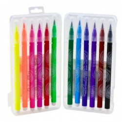 Watercolor Markers in Organizer Colored Set of 12 Pcs