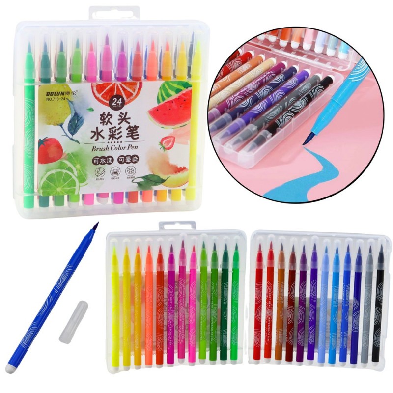 Markers, felt-tip pens, intense colors, fragrant, 12 pcs.