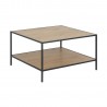 Coffee table with shelf SEAFORD 80x80x45cm, oak