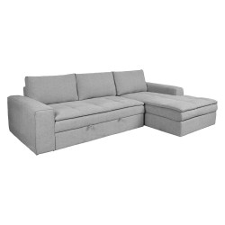 Corner sofa bed KAJA RC, light grey