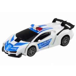 R/C Police Car 2in1 Car Robot Sounds Lights