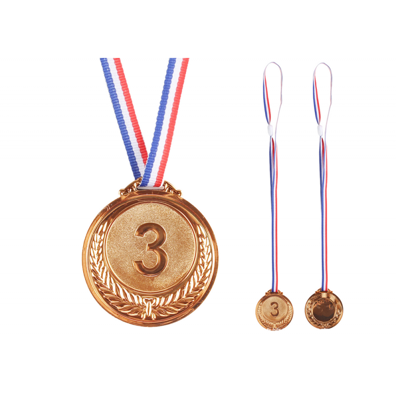 Bronze Medal First Place Prize Trophy Zinc 6.5cm