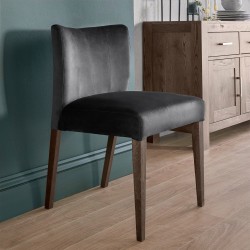 Chair TURIN dark grey dark oak