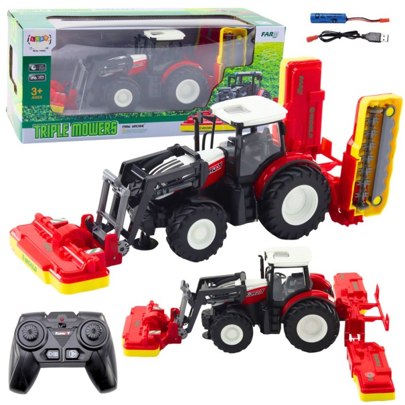 Remote Controlled RC 2.4G Agricultural Tractor With Lawn Mowers