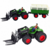 RC Remote Controlled Agricultural Tractor With Trailer And Forks Double Wheels