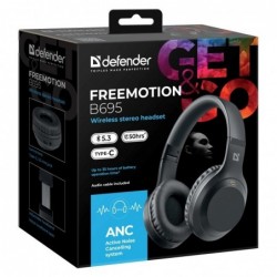 HEADPHONES DEFENDER BLUETOOTH FREEMOTION B695 ANC BALCK