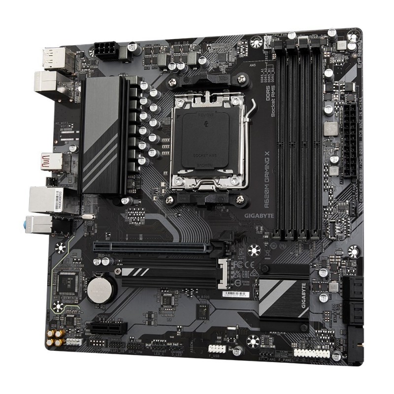 GIGABYTE A620M GAMING X Motherboard - Supports AMD Ryzen 8000 CPUs, 8+2+1 Phases Digital VRM, up to 8000MHz DDR5 (OC),