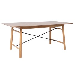 Dining table EMERALD 180x90xH75cm, light oak