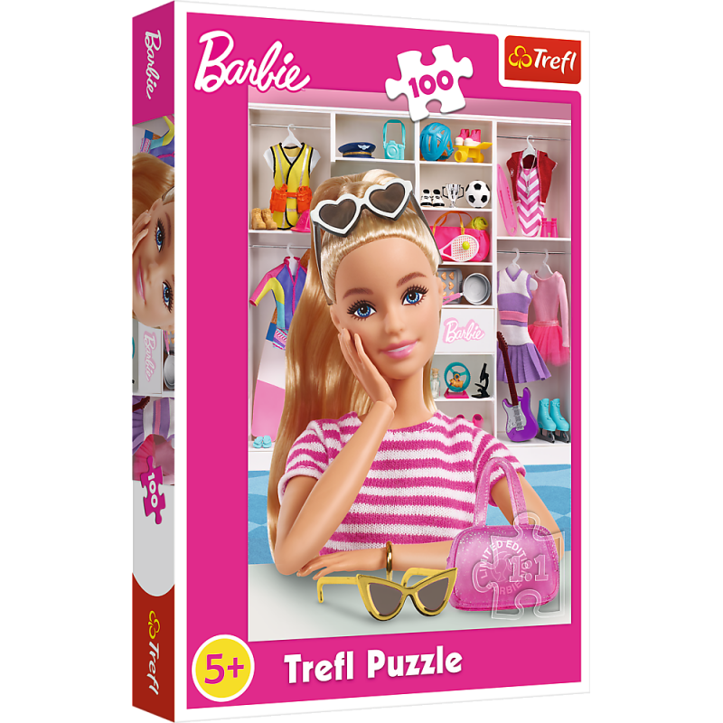 Puzzles - 100 - Meet Barbie - Mattel, BarbieTrefl 16458