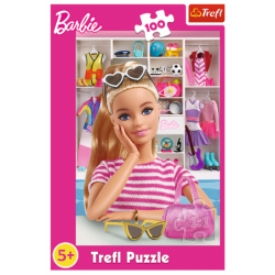 Puzzles - 100 - Meet Barbie - Mattel, BarbieTrefl 16458
