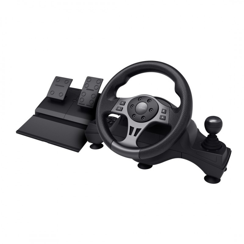 Trust GXT 289 Movi Black USB Steering wheel + Pedals Nintendo Switch, PlayStation 4, Xbox One S, Xbox One X, Xbox Series