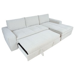 Corner sofa bed KAJA RC, beige