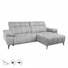 Corner sofa LUZERN RC, electric recliner, light grey