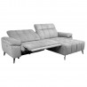 Corner sofa LUZERN RC, electric recliner, light grey