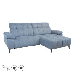 Nurgadiivan LUZERN PN elektriline recliner 264x87 160xH85cm, sinakashall