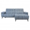 Corner sofa LUZERN RC, electric recliner, bluish grey
