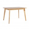 Обеденный стол JONNA 120 160x80xH76см, cтолешница  шпон дуба МДФ, ножки и рама  каучуковое дерево, цвет  натуральный