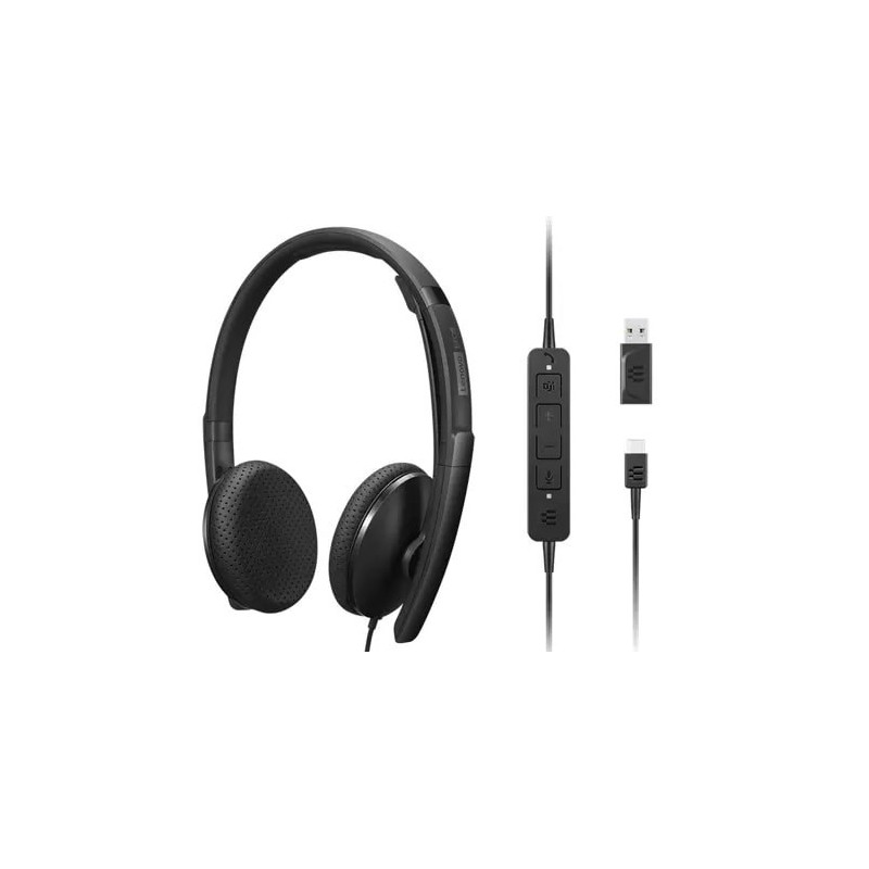Lenovo 4XD1M45626 headphones/headset Wired Head-band USB Type-C Black