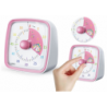 Timer with Alarm and Light White and Pink Knob with Unicorn