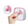 Timer with Alarm and Light White and Pink Knob with Unicorn