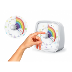 Timer With Alarm And Light White Rainbow Knob