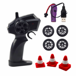 Car Sports Drift Interchangeable Wheels Remote Controlled RC 4WD Red Sport