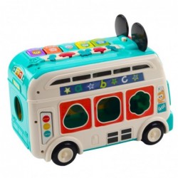 Interactive Educational Bus Sorter Lights Sounds Turquoise