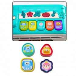 Interactive Educational Bus Sorter Lights Sounds Turquoise