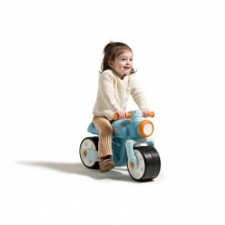 Falk Jeździk Biegowy Ciche Koła Motor Retro Niebieski 1+