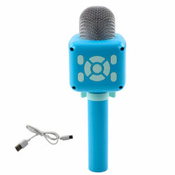 Wireless Bluetooth Microphone Karaoke Recording Voice Changer Blue