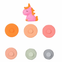 Pyramid Tower For Toddlers Rubber Soft Blocks Unicorn