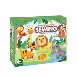 Creative Set of Embroidery Felt Jungle Animals 6pcs