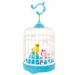 Battery Operated Bird Cage Lights Sounds Blue
