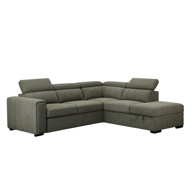 Corner sofa bed ODELIA-2 RC, light green