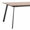 Обеденный стол HELENA 160x90xH75см, cтолешница  шпон дуба МДФ, обработка  лакированный, ножки  чёрный металл