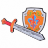Knight Set Shield Sword Foam Emblem Lily 2pcs