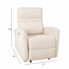 Armchair SAHARA recliner, natural white