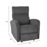 Tugitool recliner SAHARA tumehall, 79x90xH102cm, vineer, metall