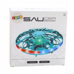 RC Hand Controlled UFO Drone LED Lights Turquoise