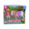 Mini Doll Set With Horse Riding Costume Saddle