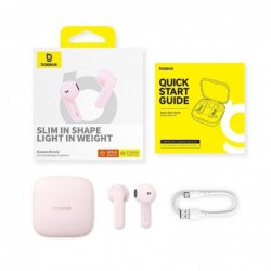 Baseus Bowie E16 Headset True Wireless Earphones In-ear Calls/Music USB Type-C Bluetooth Pink