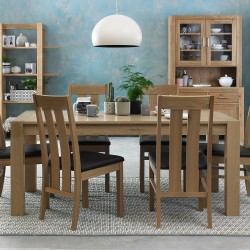 Dining table TURIN 185 245x90xH75cm, light oak